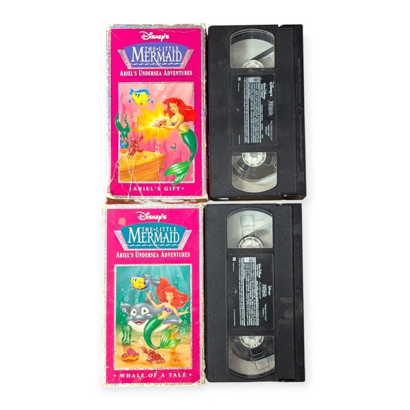 Disney Other - Disney Little Mermaid Ariel's Undersea Adventures VHS Vol 1 & 5 Whale of Tale